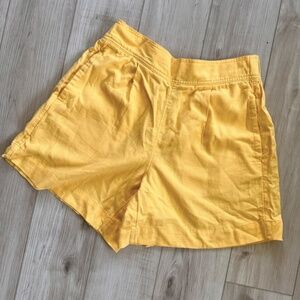 High Waisted Yellow Summer Staple Shorts